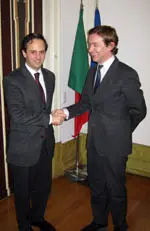  Gamallo y Medina, durante su encuentro.