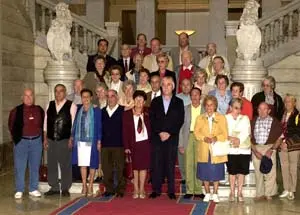  Varios ‘Niños de la Guerra’ asturianos, durante una visita al Principado.