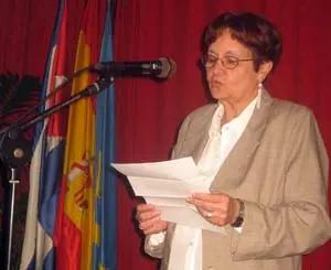  Miriam Rodríguez Betancourt, durante la entrega del Premio Jovellanos de la FAAC.