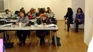  Mujeres en Suiza, durante uno de los &uacute;ltimos talleres organizados.