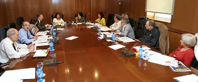 Un momento de la reunión de la Comisión Sociolaboral.