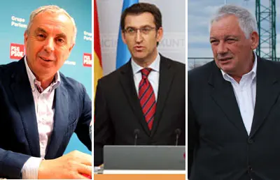   Manuel V&aacute;zquez, N&uacute;&ntilde;ez Feij&oacute;o y Guillerme V&aacute;zquez. 