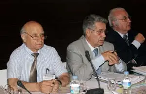  Los tres consejeros generales por Francia, durante el &uacute;ltimo pleno del CGCEE.