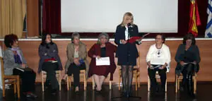 Una lectura, durante celebración de la ‘Selmana de les Lletres Asturianes’ en el Centro Asturiano de Montevideo.