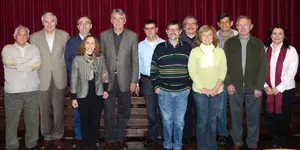 Los asistentes a la reunión con Siegfried Scheffold, alcalde de Hornberg –4º por la izda–.
