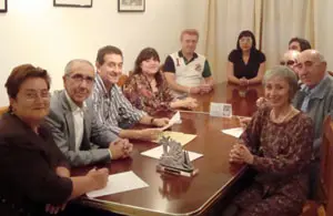  Un momento de la visita de Teresa Ordiz a Alicante. 
