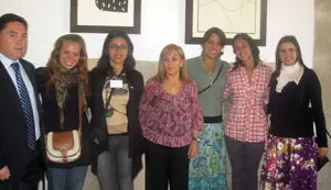 Isabel Carrasco, con los chicos de Santa Fe.