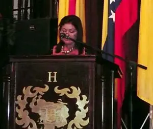 Arcilia Díaz González, presidenta del HCV, durante su intervención.