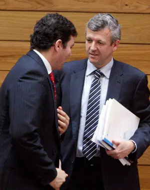  Alfonso Rueda, durante el pleno en el Parlamento de la semana pasada.