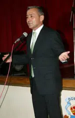Paulino Rivero, durante su intervención en Buenos Aires.