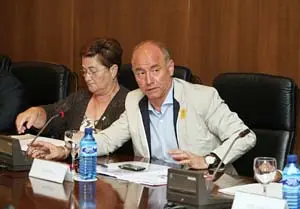 Teresa Ordiz, junto al representante de Galicia en la reunión. 