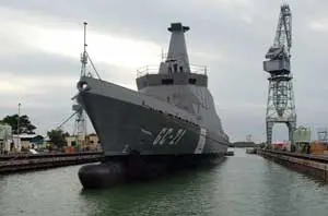Una de las patrulleras venezolanas, ‘Yavire’, botadas en los astilleros gaditanos de Navantia. 