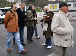 Julio Olmos y Alejandro L&oacute;pez Dobarro recorrieron los primeros tramos del Camino. 