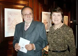  Graciela Mart&iacute;nez, junto al presidente de la Federaci&oacute;n de Sociedades Gallegas, Francisco Lores.