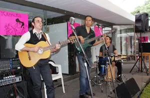 Un momento de la actuación del grupo ‘Aflamenkaos’.