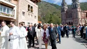  Un momento del acto en Covadonga. 