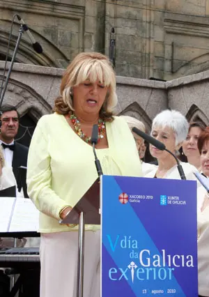  Rita Mari&ntilde;a, durante la misa del D&iacute;a da Galicia Exterior. 