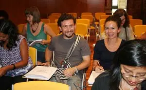  Algunos de los trabajadores sociales asistentes al acto. 