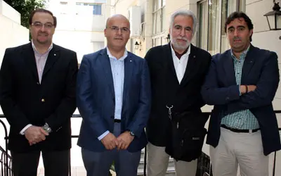  De dcha. a izda., Alfredo Enr&iacute;quez, Jos&eacute; Manuel Baltar, Miguel Santalices y Jorge Pumar.
