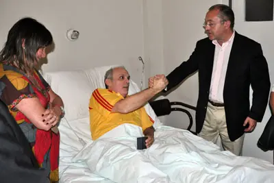 Colsa, durante su visita a Sardón en el hospital.
