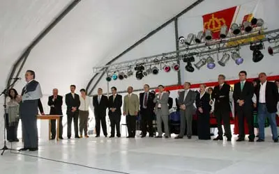 Pedro Bello se dirige a los presentes en esta fiesta de la Hispanidad.