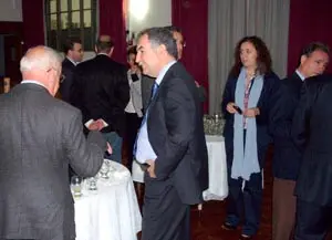  Los empresarios llegados de Galicia y los residentes en S&atilde;o Paulo, durante el encuentro en la Casa de Espa&ntilde;a.