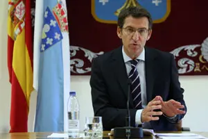  El presidente Feij&oacute;o, durante la rueda de prensa posterior al Consello de la Xunta.