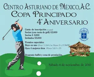 El cartel promocional del torneo de golf.