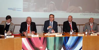  De izda. a dcha. Jes&uacute;s Caneda, Rafael Osvaldo M&eacute;ndez, Joaqu&iacute;n Varela de Limia, Daniel Antonio Carrera y  Julio Fern&aacute;ndez.