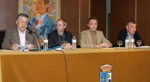 Manuel Fernández de la Cera, durante su intervención en el acto del Día de les Lletres en Madrid.