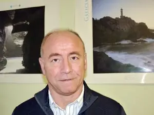  El secretario xeral de Emigraci&oacute;n, Santiago Camba, durante su visita a Frankfurt.