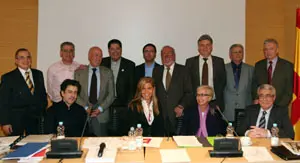 Victoria Cristóbal y Susana Peri, con los representantes de los CRE de Alemania.