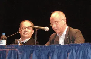 Antonio Pi&ntilde;&oacute;n y Santiago Camba, durante la &uacute;ltima visita de este &uacute;ltimo a Venezuela.