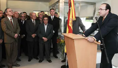  El consejero de Trabajo, durante su discurso en la inauguraci&oacute;n.