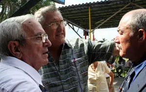 Amador Salsine, Cipriano Gorostiaga y Reynado Rojas.