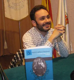  Manoel Carrete, durante a presentaci&oacute;n. 