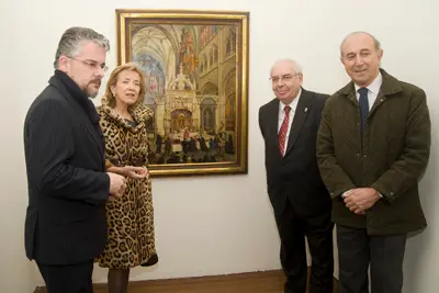 Un momento de la inauguración de la exposición.