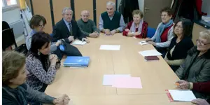 Pilar Pin, durante la reuni&oacute;n con la Capeerf. 