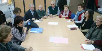  Pilar Pin, durante la reuni&oacute;n con la Capeerf. 