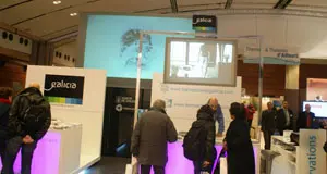  Aspecto que presentaba el estand de Galicia en una de las jornadas del certamen celebrado en la capital gala.