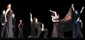 Un momento de la actuación del Ballet Español con la que agasajó al ‘Apóstol’ de Cuba.