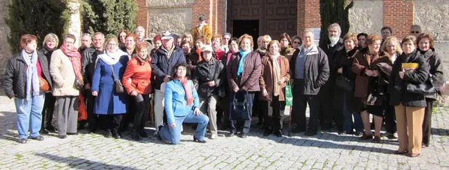 Los participantes en la excursión a la localidad vallisoletana de Olmedo.
