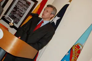  El conselleiro de Presidencia, en un momento de su intervenci&oacute;n. 