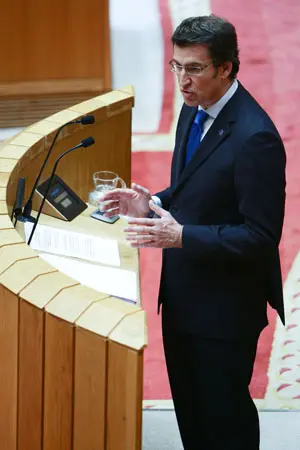   N&uacute;&ntilde;ez Feij&oacute;o, durante su intervenci&oacute;n en el Debate sobre el Estado de la Autonom&iacute;a. 