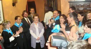  Teresa Ordiz, durante su visita al Centro Asturiano de Tarragona. 