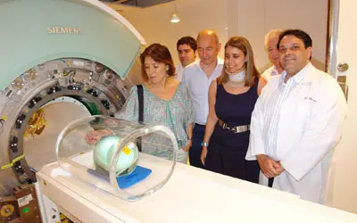 Un momento de la visita a las instalaciones de la Sociedade.