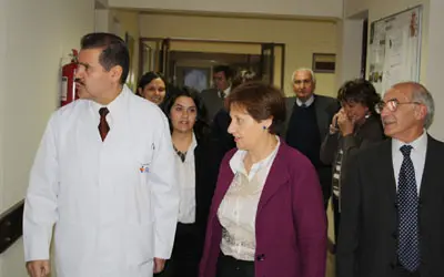  Un momento del recorrido de las instalaciones. 