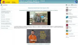 Detalle de la página web con la campaña informativa.