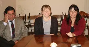 Rodríguez, Romariz y Canedo, durante la conferencia de prensa.