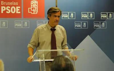  Juan Fernando López Aguilar, durante su intervención. 